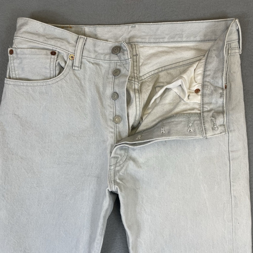 Levi's 501xx Button Fly Jeans Men 34x36 Light Wash Blue Regular Straight